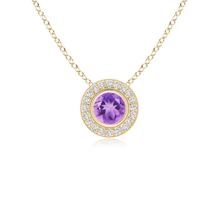 A - Amethyst / 0.57 CT / 14 KT Yellow Gold