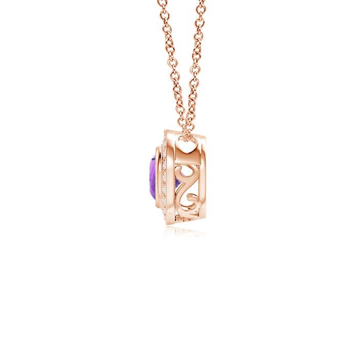 AA - Amethyst / 0.57 CT / 14 KT Rose Gold