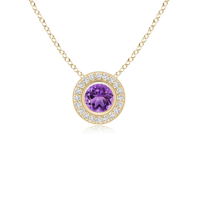 AA - Amethyst / 0.57 CT / 14 KT Yellow Gold