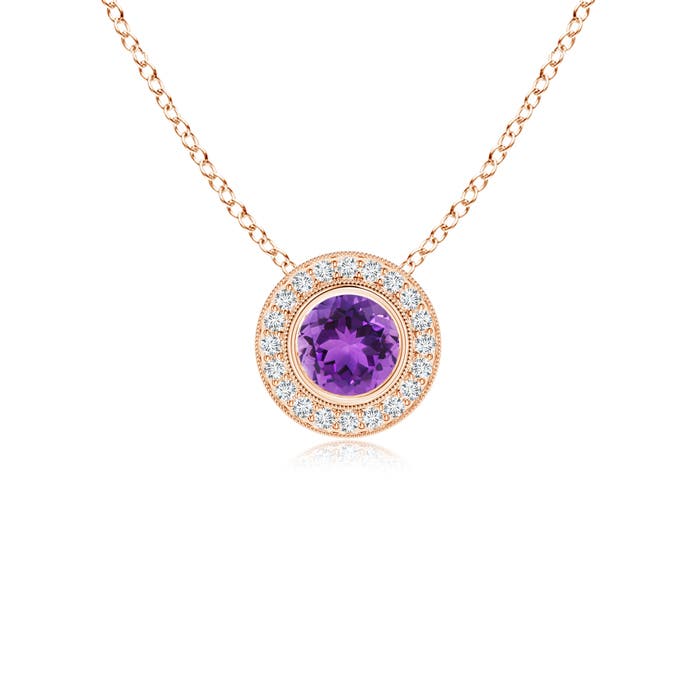 AAA - Amethyst / 0.57 CT / 14 KT Rose Gold