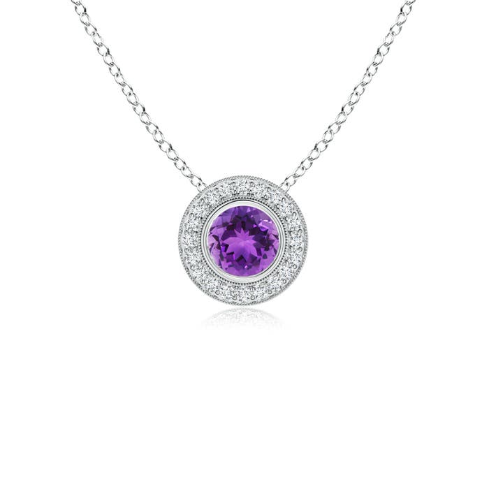 AAA - Amethyst / 0.57 CT / 14 KT White Gold