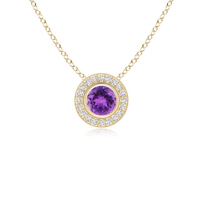 AAA - Amethyst / 0.57 CT / 14 KT Yellow Gold