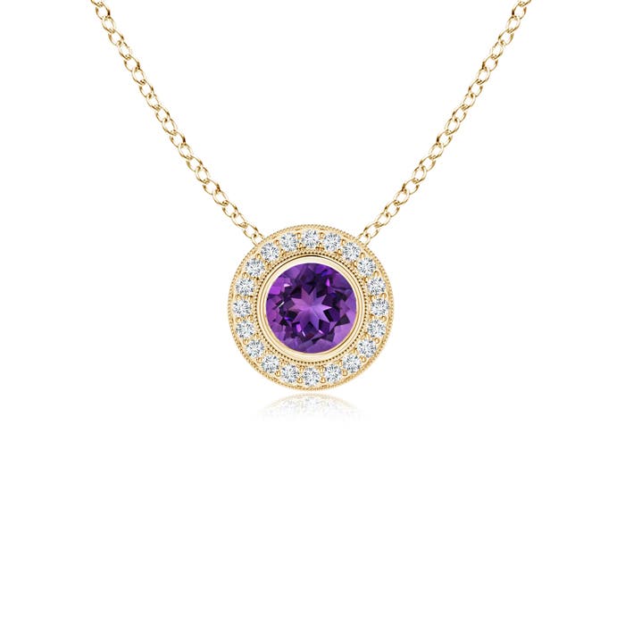 AAAA - Amethyst / 0.57 CT / 14 KT Yellow Gold