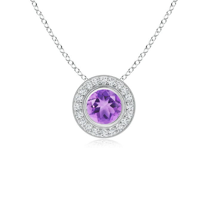 A - Amethyst / 0.96 CT / 14 KT White Gold