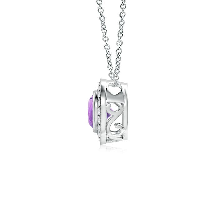 A - Amethyst / 0.96 CT / 14 KT White Gold