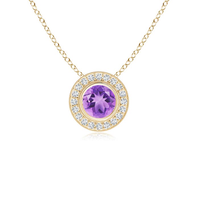 A - Amethyst / 0.96 CT / 14 KT Yellow Gold