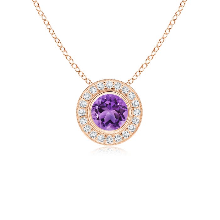 AA - Amethyst / 0.96 CT / 14 KT Rose Gold