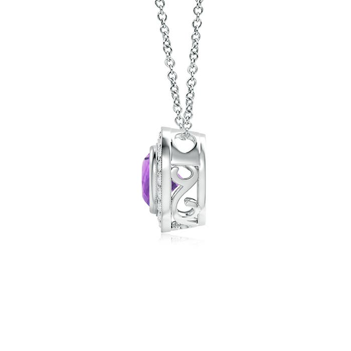 AA - Amethyst / 0.96 CT / 14 KT White Gold