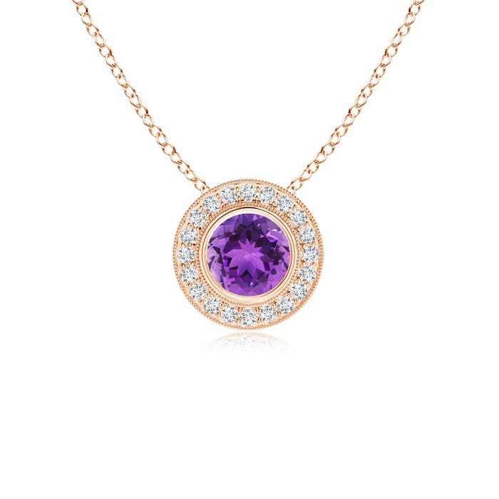 AAA - Amethyst / 0.96 CT / 14 KT Rose Gold