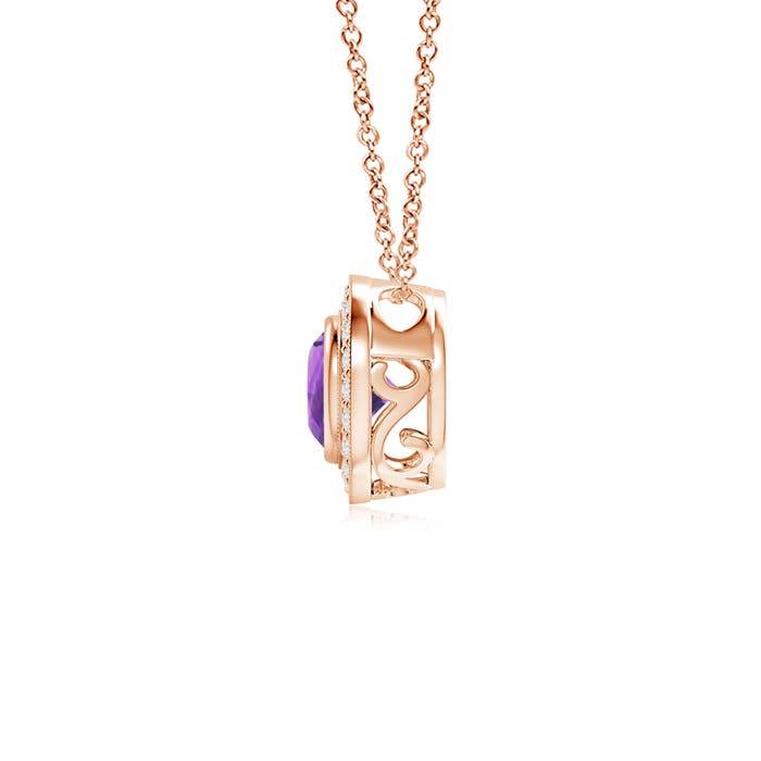 AAA - Amethyst / 0.96 CT / 14 KT Rose Gold