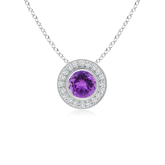 AAA - Amethyst / 0.96 CT / 14 KT White Gold