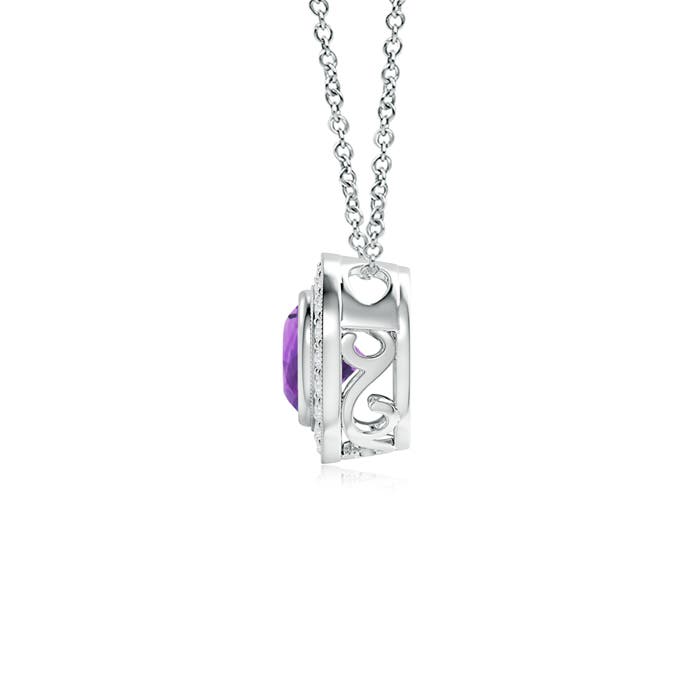 AAA - Amethyst / 0.96 CT / 14 KT White Gold