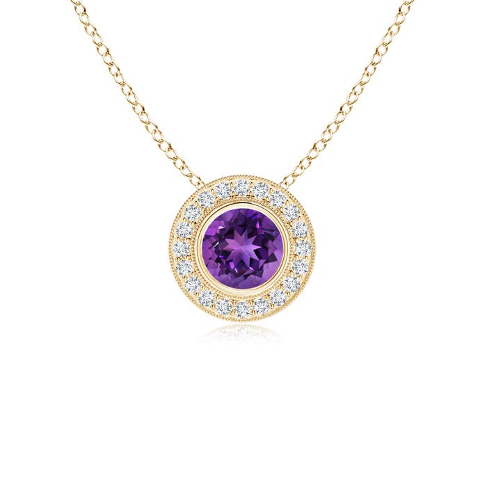 AAAA - Amethyst / 0.96 CT / 14 KT Yellow Gold