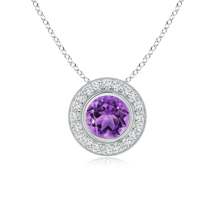 AA - Amethyst / 1.35 CT / 14 KT White Gold