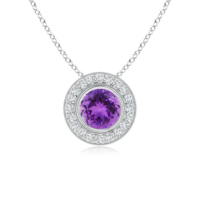 AAA - Amethyst / 1.35 CT / 14 KT White Gold