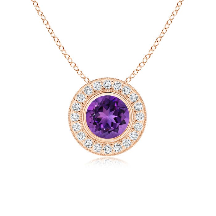 AAAA - Amethyst / 1.35 CT / 14 KT Rose Gold