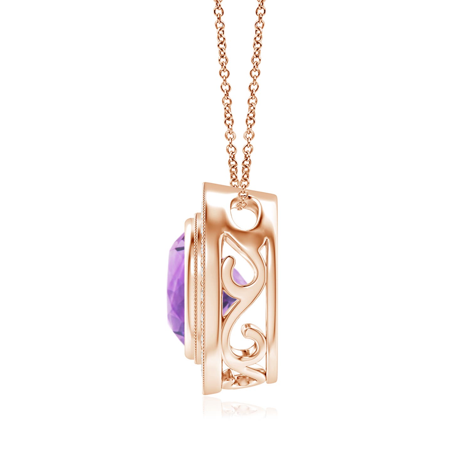 A - Amethyst / 2.11 CT / 14 KT Rose Gold