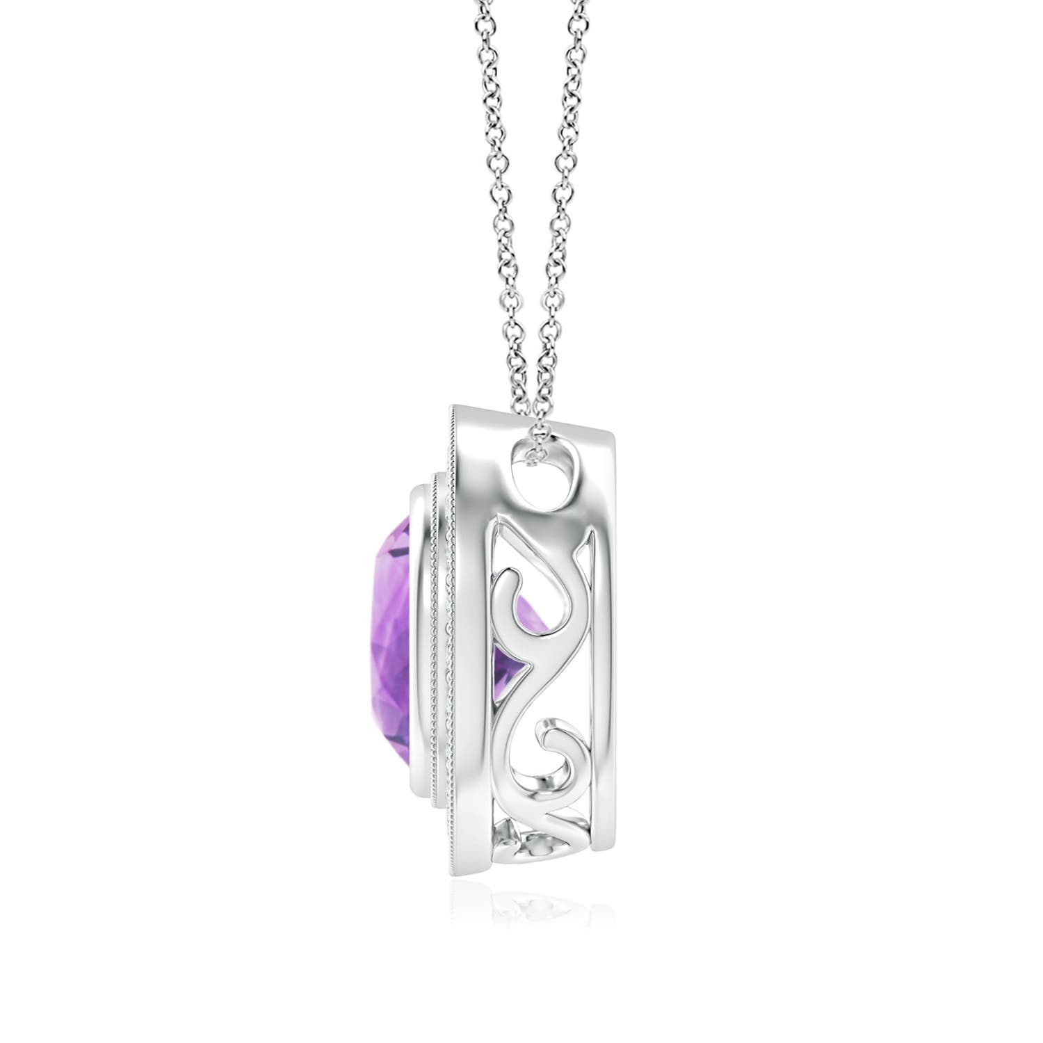 A - Amethyst / 2.11 CT / 14 KT White Gold