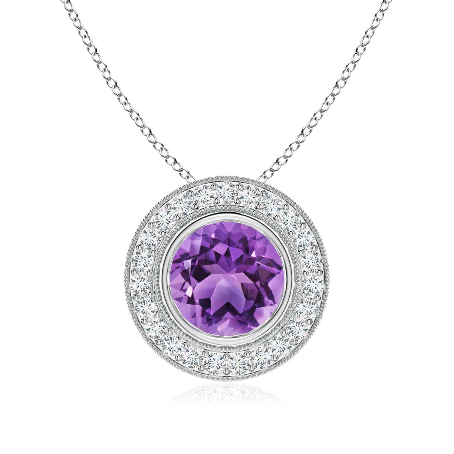 AA - Amethyst / 2.11 CT / 14 KT White Gold