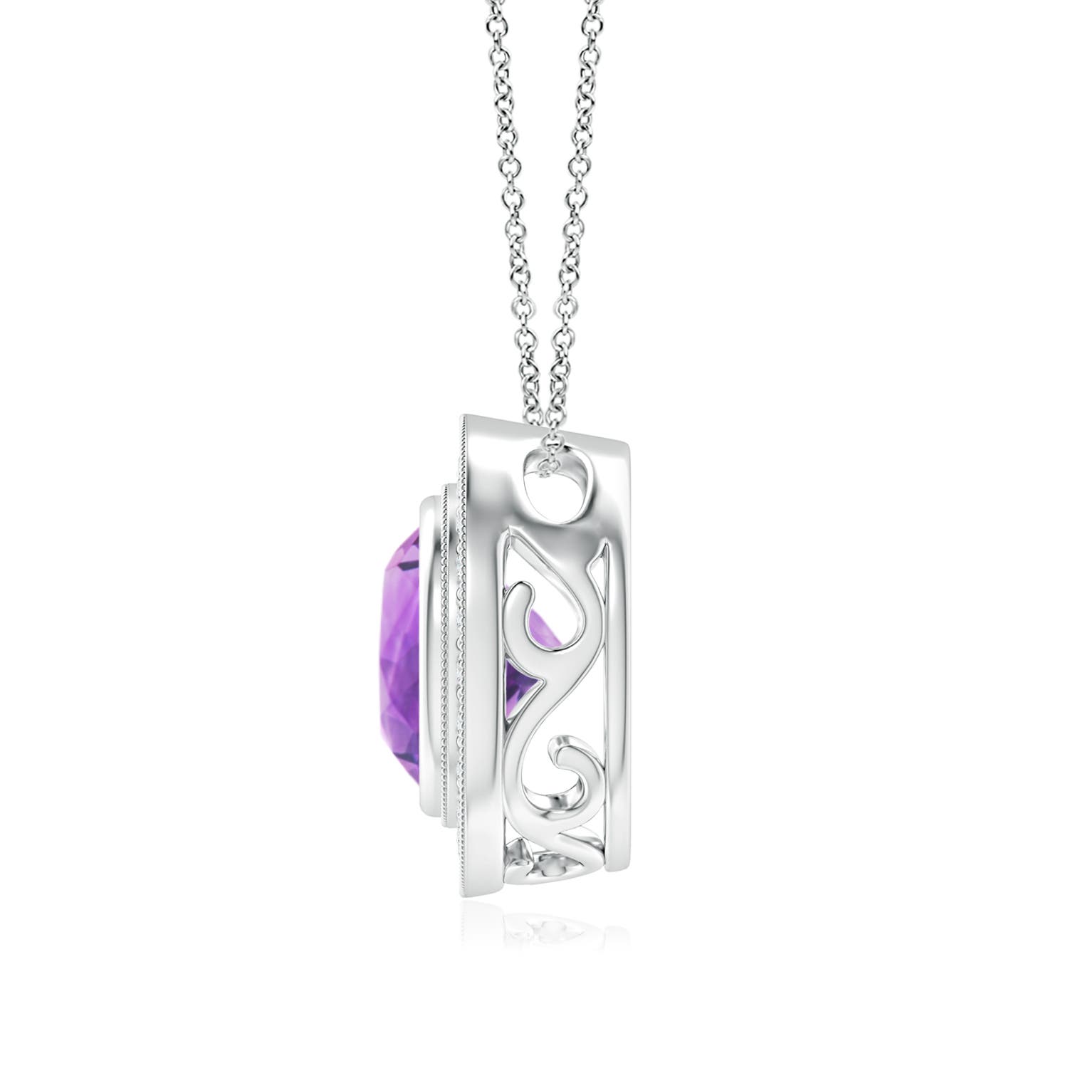 AA - Amethyst / 2.11 CT / 14 KT White Gold