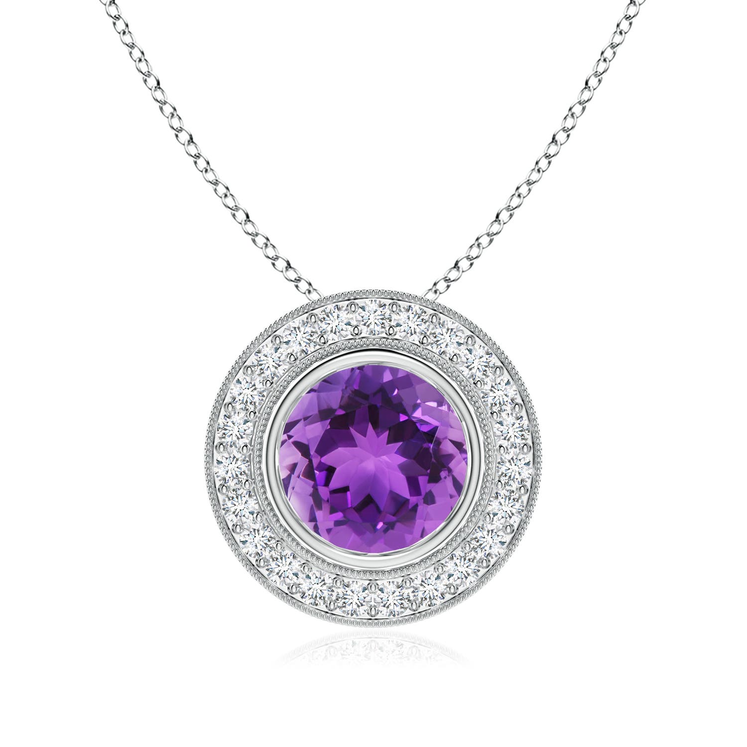 AAA - Amethyst / 2.11 CT / 14 KT White Gold