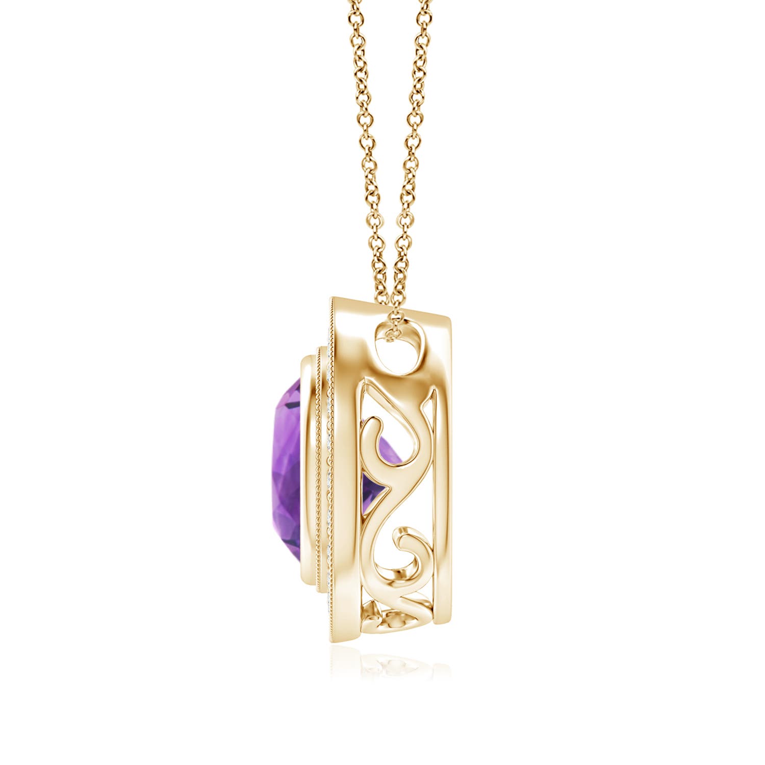 AAA - Amethyst / 2.11 CT / 14 KT Yellow Gold