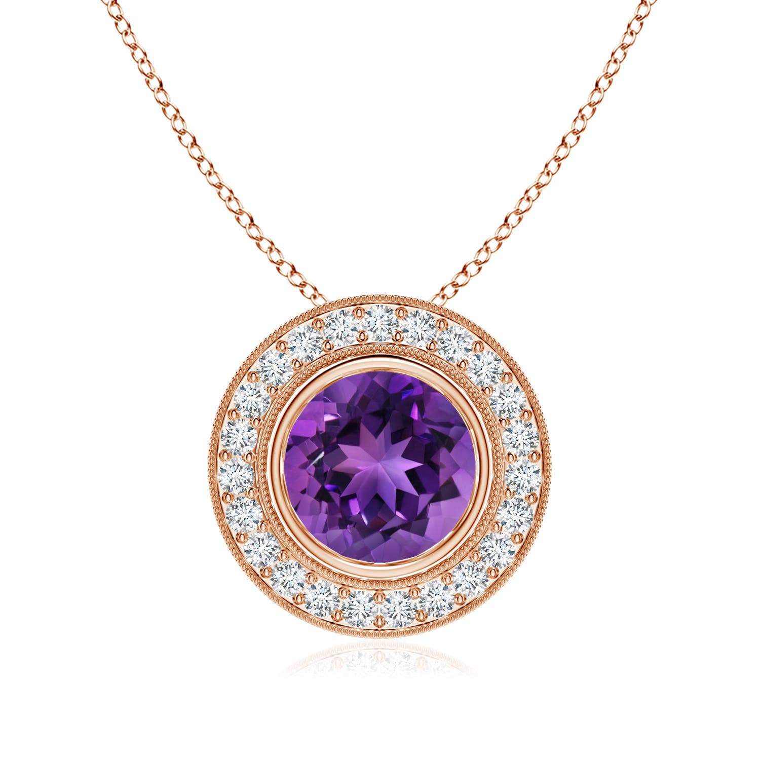 AAAA - Amethyst / 2.11 CT / 14 KT Rose Gold