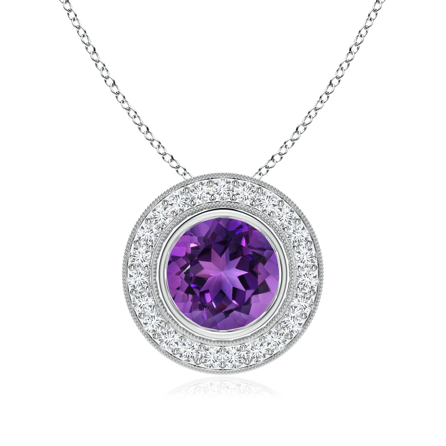 AAAA - Amethyst / 2.11 CT / 14 KT White Gold