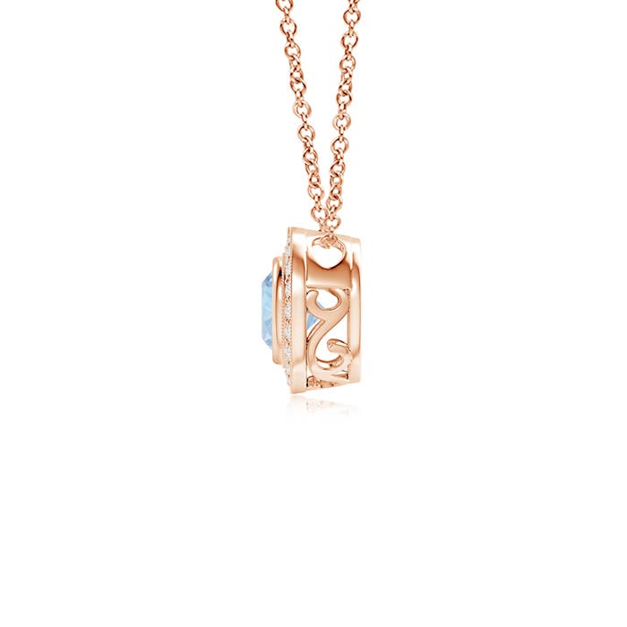 AA - Aquamarine / 0.52 CT / 14 KT Rose Gold