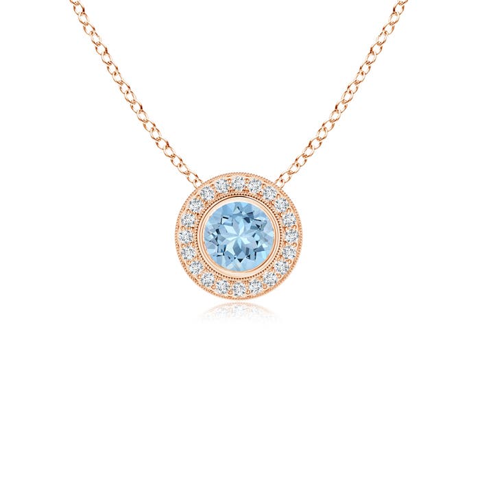 AAA - Aquamarine / 0.52 CT / 14 KT Rose Gold