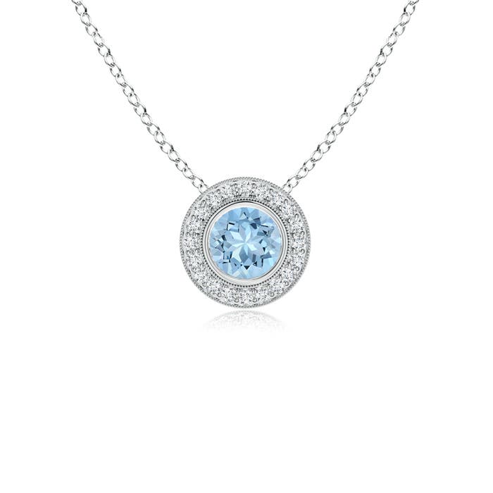 AAA - Aquamarine / 0.52 CT / 14 KT White Gold