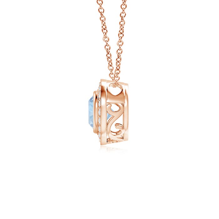 AA - Aquamarine / 0.88 CT / 14 KT Rose Gold