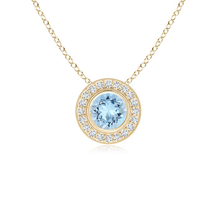 AAA - Aquamarine / 0.88 CT / 14 KT Yellow Gold