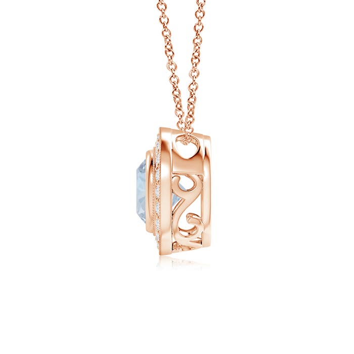 A - Aquamarine / 1.32 CT / 14 KT Rose Gold