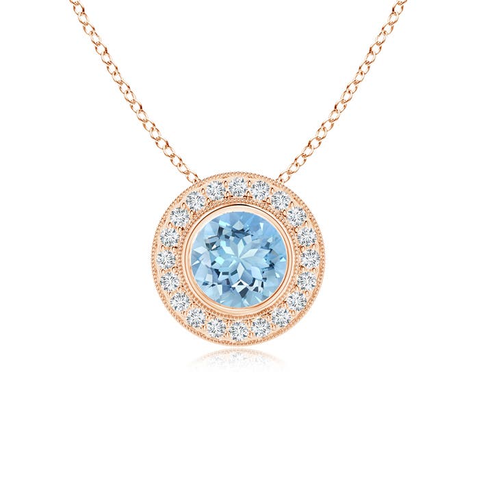 AAAA - Aquamarine / 1.32 CT / 14 KT Rose Gold