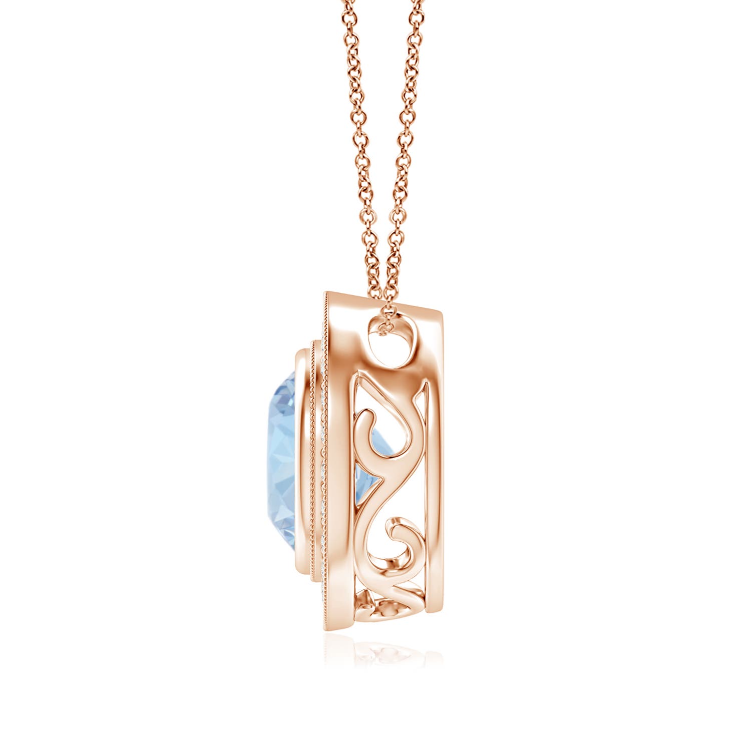 AA - Aquamarine / 2.01 CT / 14 KT Rose Gold