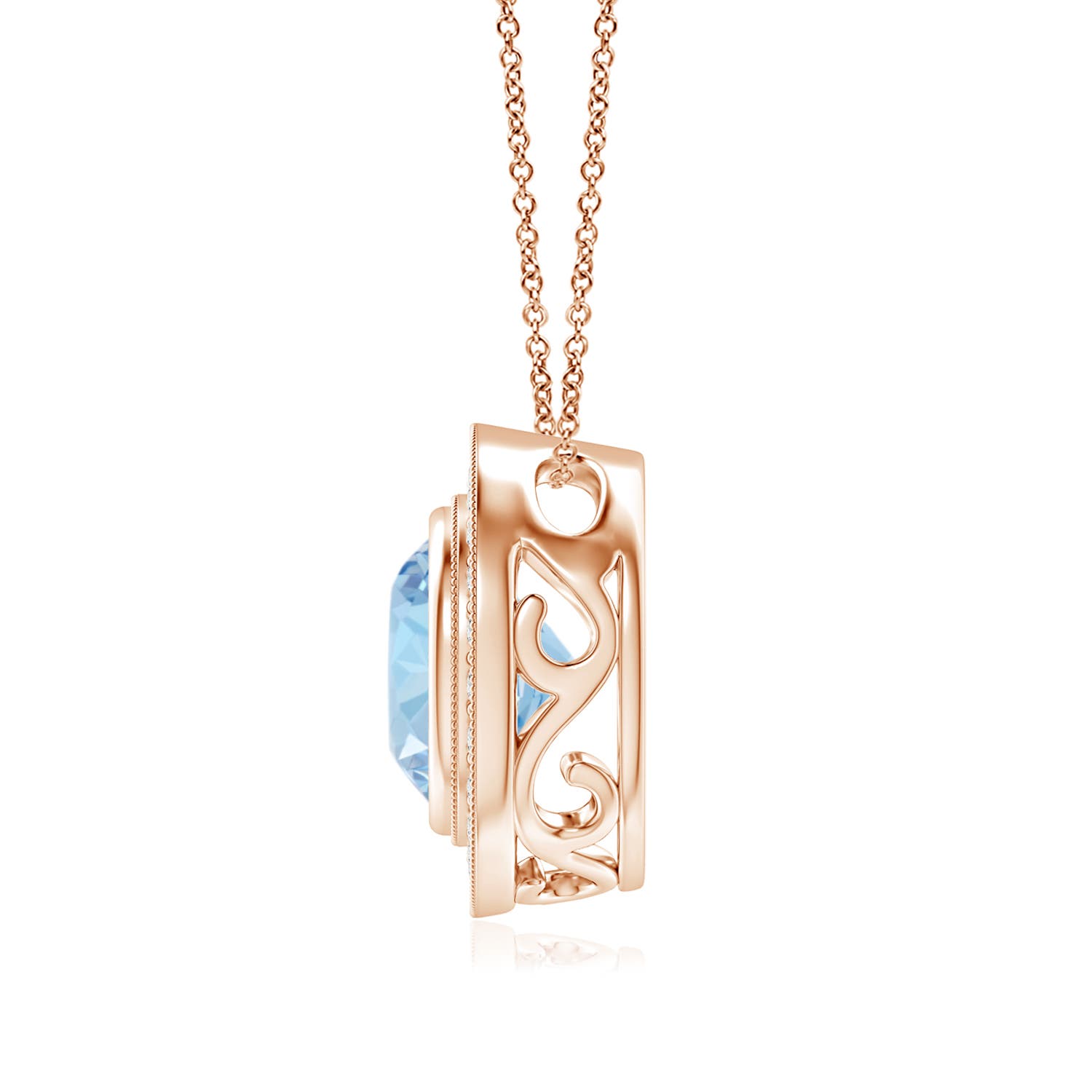 AAA - Aquamarine / 2.01 CT / 14 KT Rose Gold