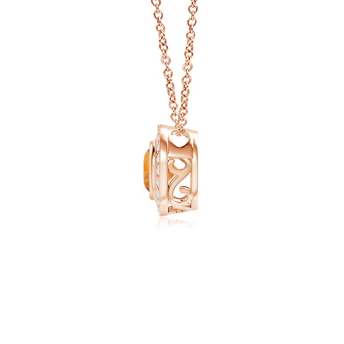 AAA - Citrine / 0.57 CT / 14 KT Rose Gold