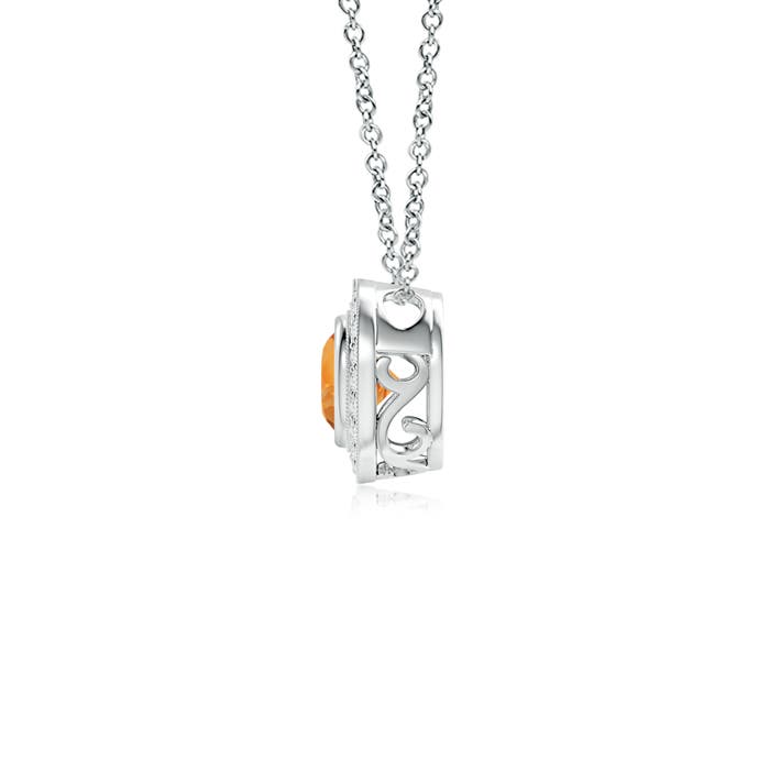 AAA - Citrine / 0.57 CT / 14 KT White Gold