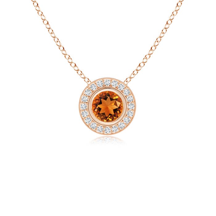 AAAA - Citrine / 0.57 CT / 14 KT Rose Gold