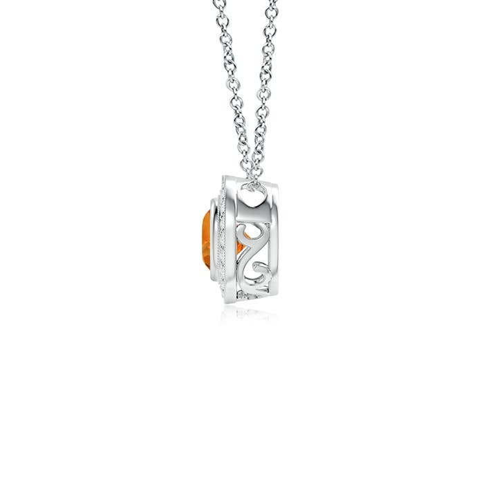 AAAA - Citrine / 0.57 CT / 14 KT White Gold