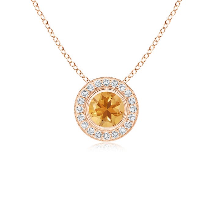 A - Citrine / 0.86 CT / 14 KT Rose Gold