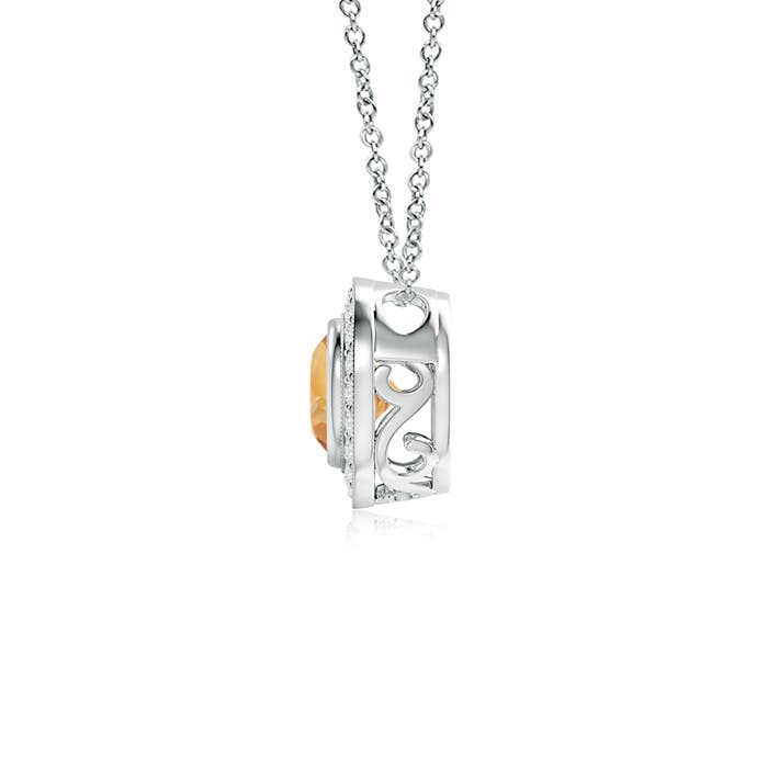 A - Citrine / 0.86 CT / 14 KT White Gold