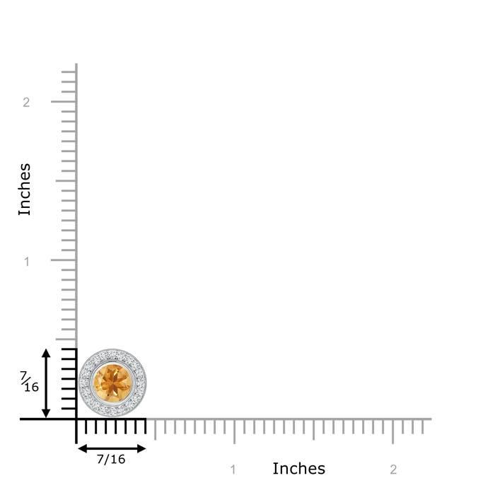 A - Citrine / 0.86 CT / 14 KT White Gold