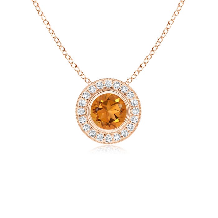 AAA - Citrine / 0.86 CT / 14 KT Rose Gold