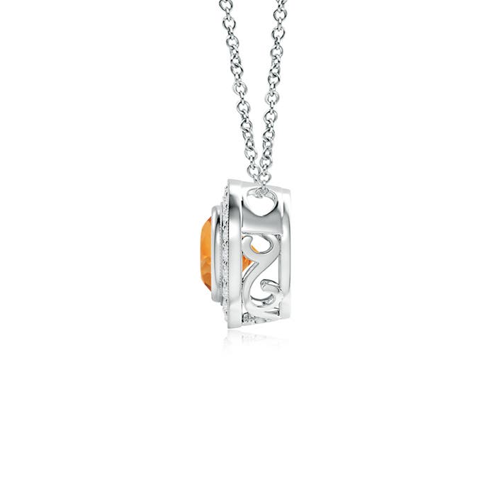 AAA - Citrine / 0.86 CT / 14 KT White Gold