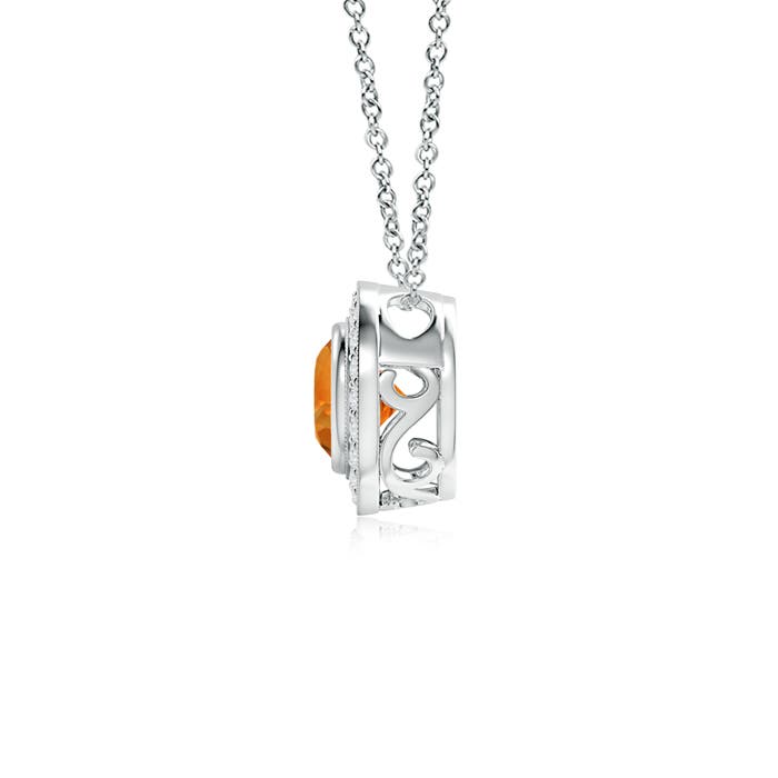 AAAA - Citrine / 0.86 CT / 14 KT White Gold