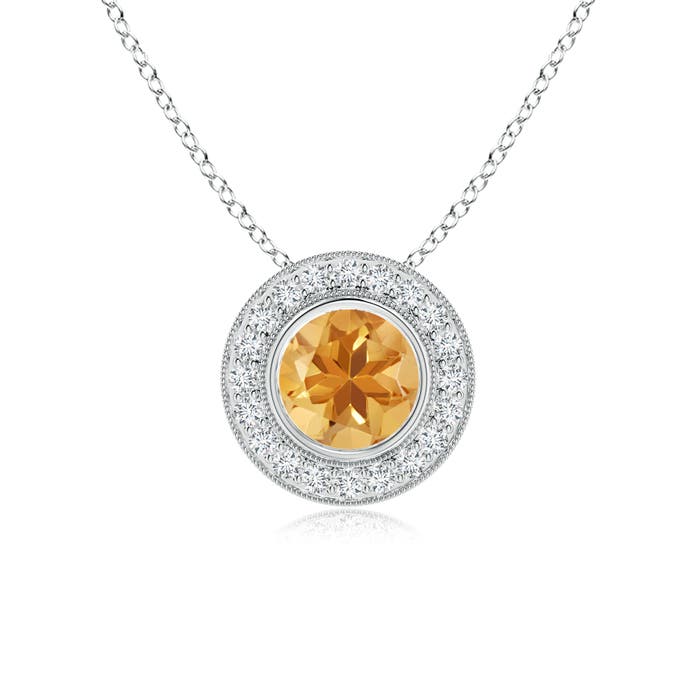 A - Citrine / 1.45 CT / 14 KT White Gold