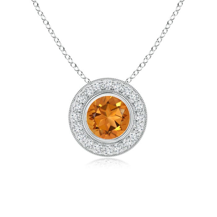 AAA - Citrine / 1.45 CT / 14 KT White Gold