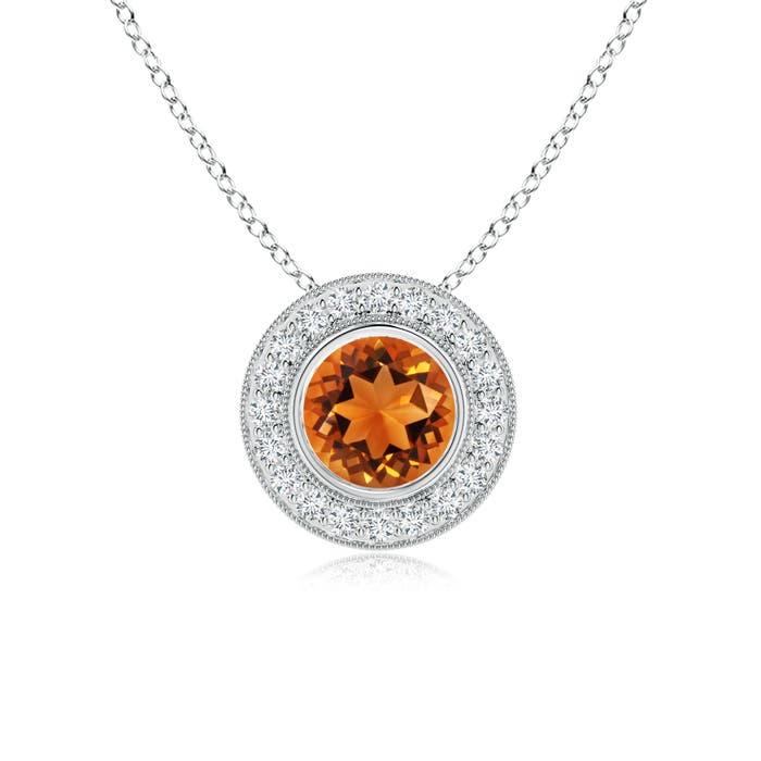 AAAA - Citrine / 1.45 CT / 14 KT White Gold